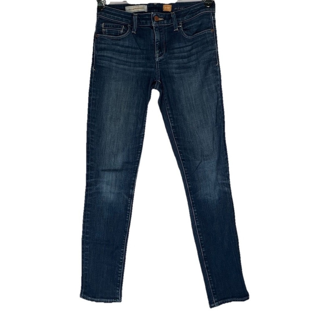Pilcro and the Letterpress Stet Skinny Jeans Dark‎ Wash Mid Rise Size 27